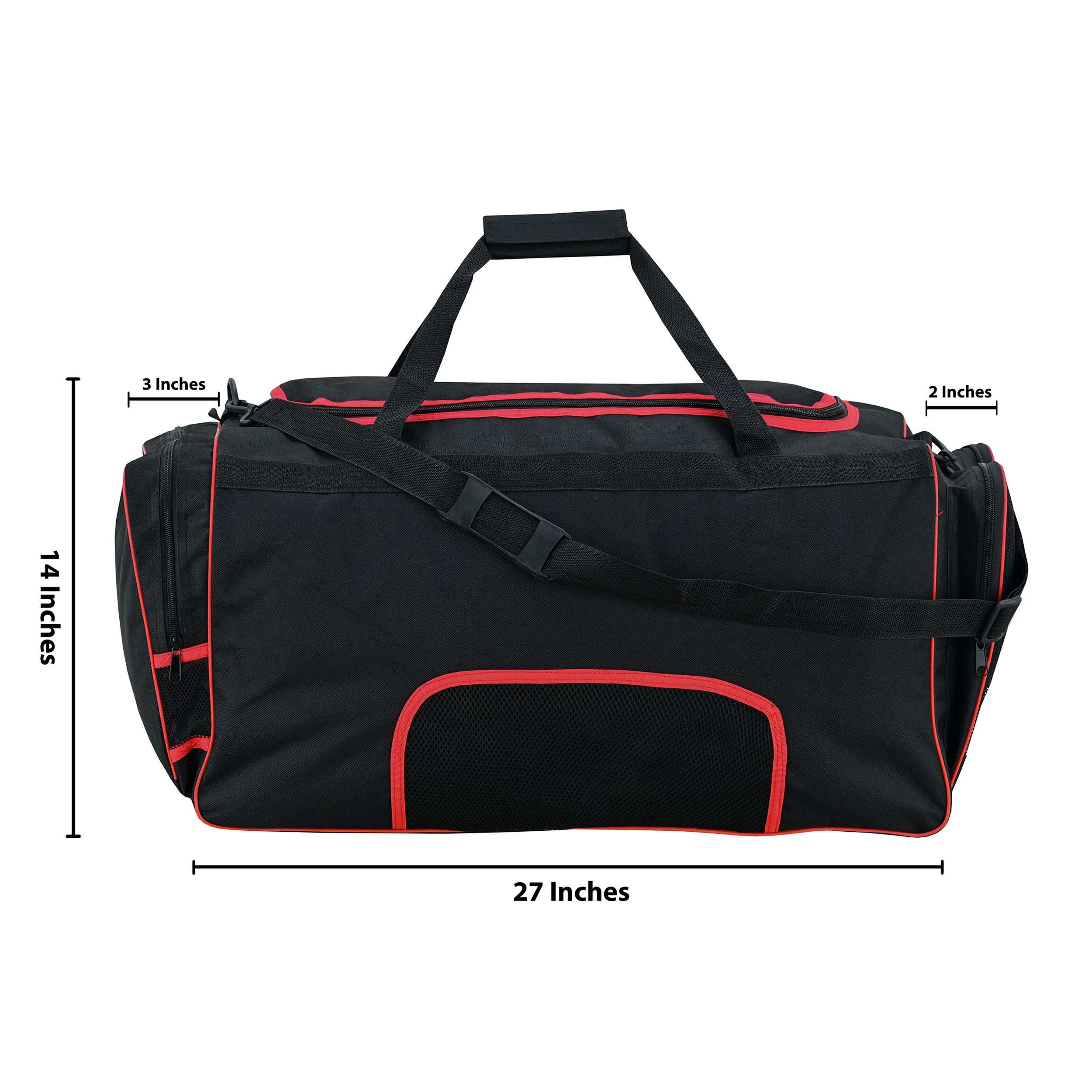 Black and Red Duffle Bag - Image 3
